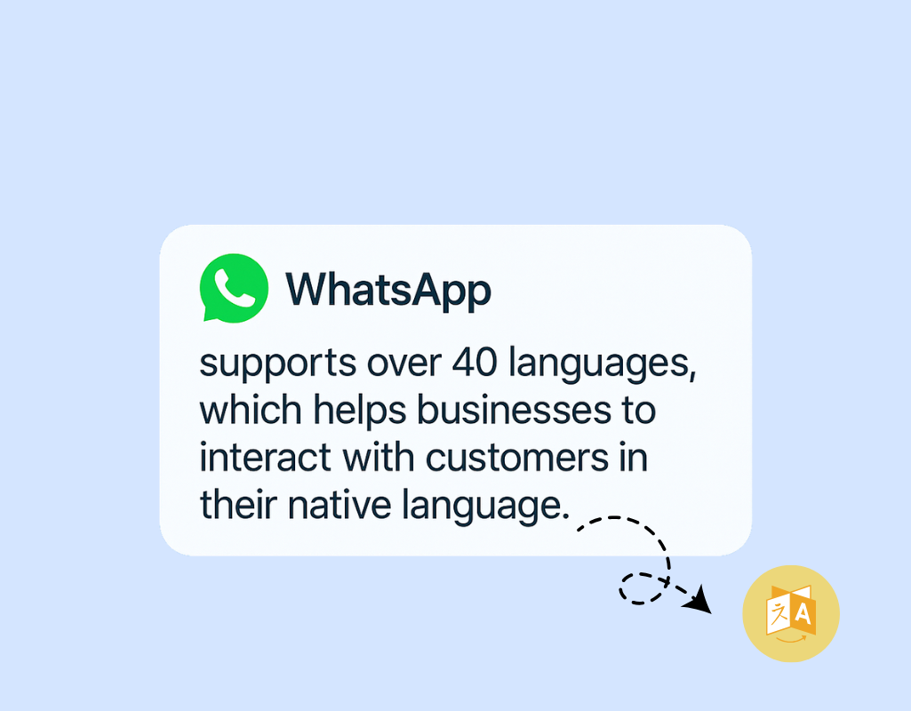 TrustSignal WhatsApp API suppports Over 40 language