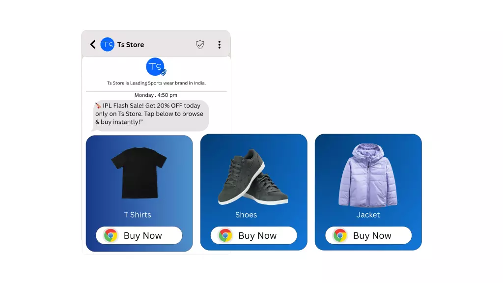 RCS Carousel Templates for Ecommerce.