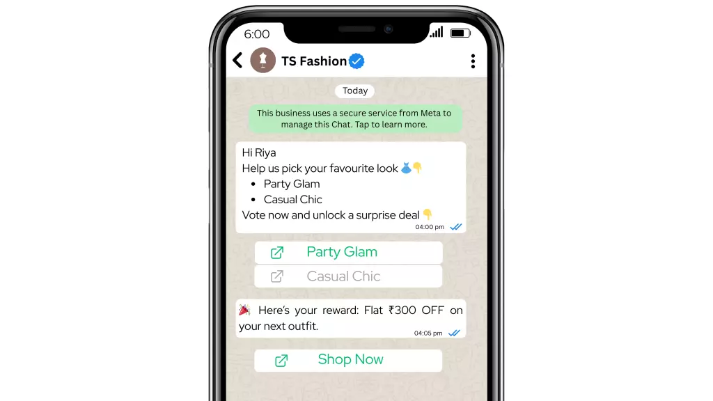 WhatsApp Template for Multiple question